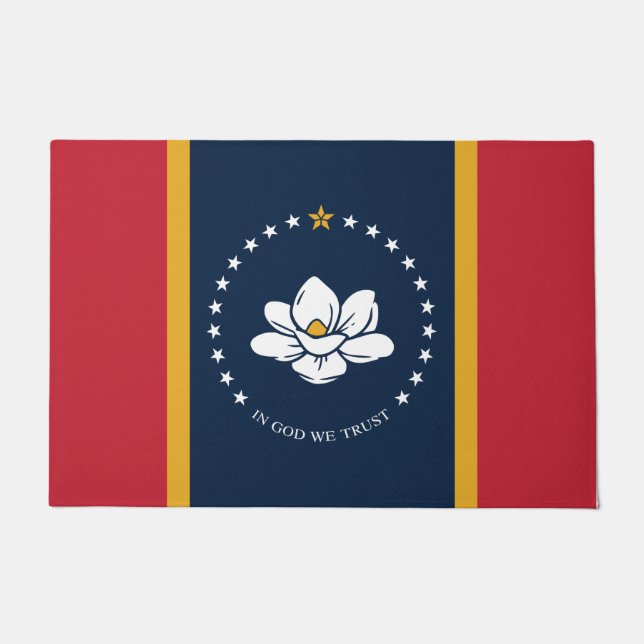 Neue Staatsflagge in Mississipi Fußmatte (Vorderseite)