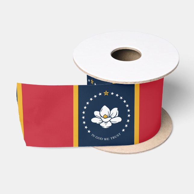 Neue Staatsflagge in Mississipi Satinband (Spule)