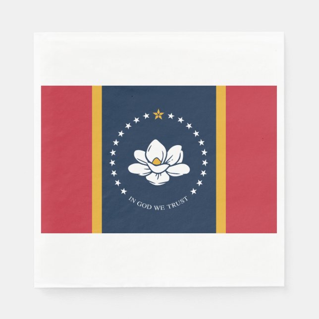 Neue Staatsflagge in Mississipi Serviette (Vorderseite)