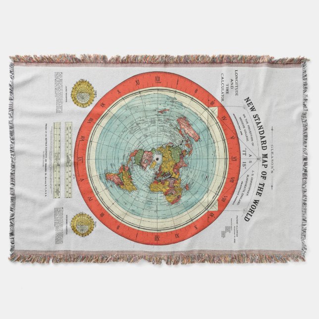 Neue Standardkarte der Weltflachen Erde Earther Decke (Vorderseite)