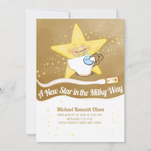 Neue Star Baby Flat Ankündigungskarte Ankündigung