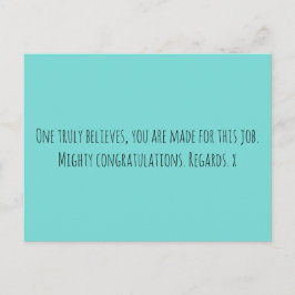 Neue Stelle Postkarte