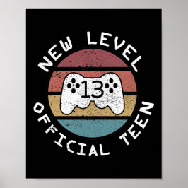 Neue Stufe 13 Offizieller Teen - Geeky Birthday Poster