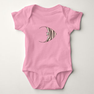 Neue süße Fischillustration für Babys Baby Strampler