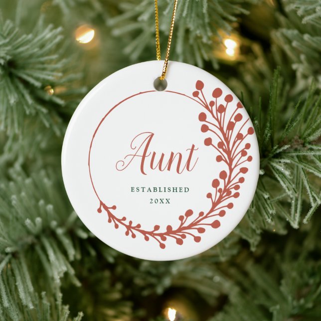 Neue Tante etablierte Personalisierte Schwangersch Keramik Ornament (Baum)