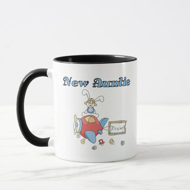 Neue Tante - Flugzeugentrickfilme und Geschenke Tasse (Links)