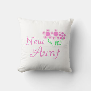 Neue Tante Rosa Blume T - Shirt und Geschenke Kissen