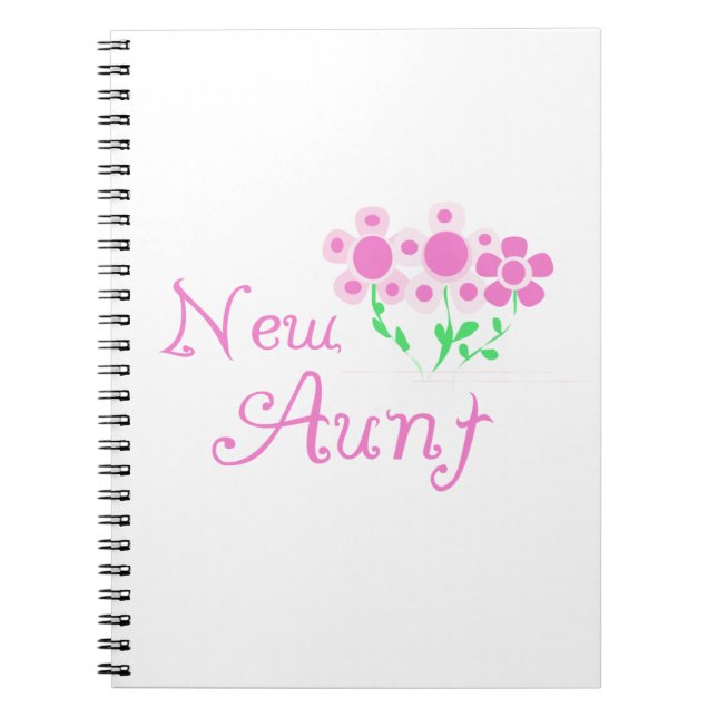 Neue Tante Rosa Blume T - Shirt und Geschenke Notizblock (Vorderseite)