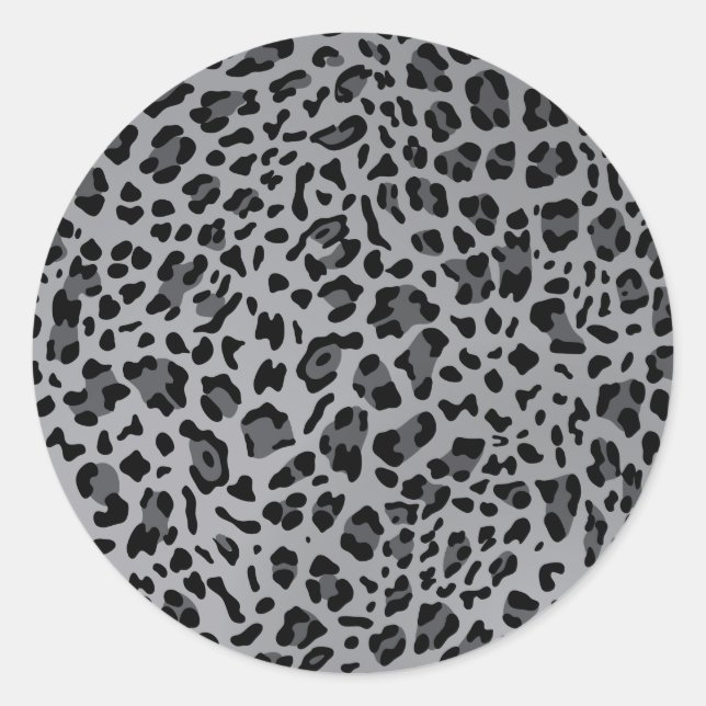 Neue Textur aus Leopard 11 Runder Aufkleber (Vorderseite)