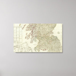 Neue und korrekte Karte von Schottland Leinwanddruck