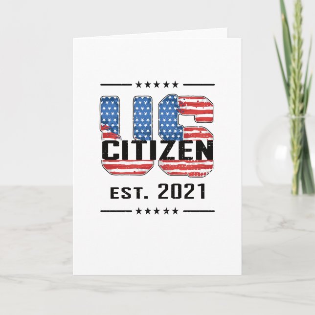 Neue US-Bürger Geschenke Proud American Citizenshi Karte (Vorderseite)