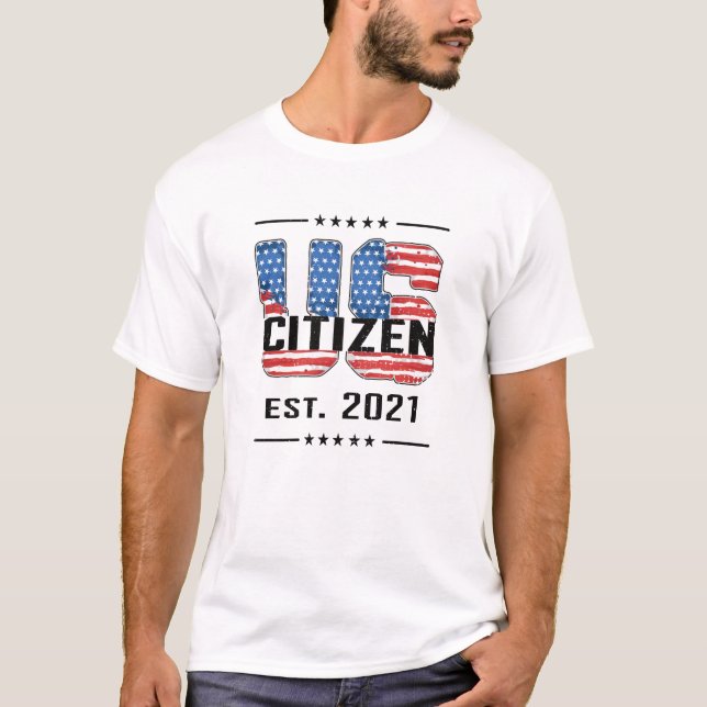 Neue US-Bürger Geschenke Proud American Citizenshi T-Shirt (Vorderseite)