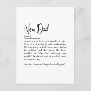 Neue Vater-Definition – Lustiger und herzlicher Sp Postkarte