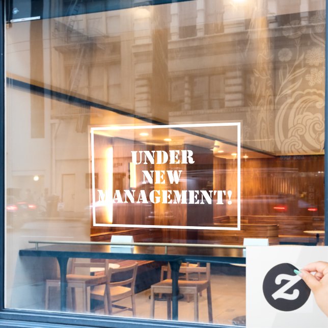 Neue Verwaltung Fensteraufkleber (Café-Fenster)