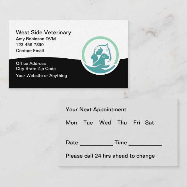 Neue Visitenkarten für Veterinäramter Visitenkarte (Vorne/Hinten)
