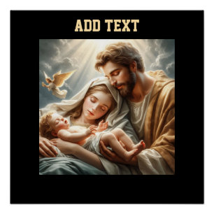 Neue Weihnachts-Baby-Born Flying Angel Text Glänze Poster