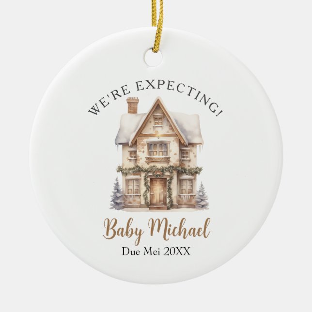 Neue Weihnachtsstuben für Kinder erwarten wir Keramik Ornament (Vorne)