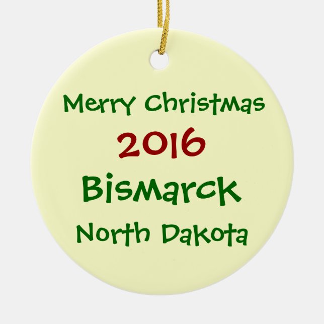 NEUE WEIHNACHTSverzierung 2016 BISMARCKS NORTH Keramik Ornament (Vorne)