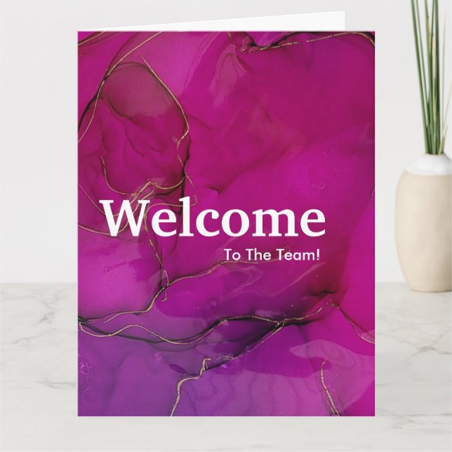 Neue Welcome Card für Mitarbeiter Karte (Vorderseite)