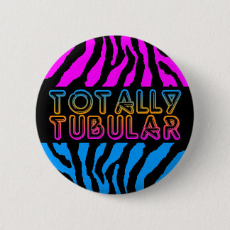 NEUE WELLE 80er RETRO TOTAL TUBULAR TIGER STREIFEN Button