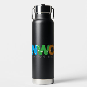 Neue Welt Chorale Wasserflasche mit Stroh (schwarz Trinkflasche