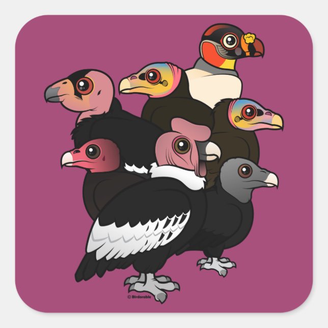 Neue Weltgeier Quadratischer Aufkleber (Vorderseite)