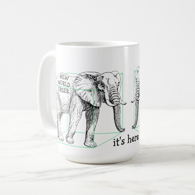 Neue Weltordnung Kaffeetasse (Vorderseite Links)