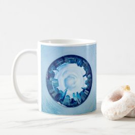 Neue Wolkenkratzer-Wolkenkratzer im runden Kaffee Kaffeetasse