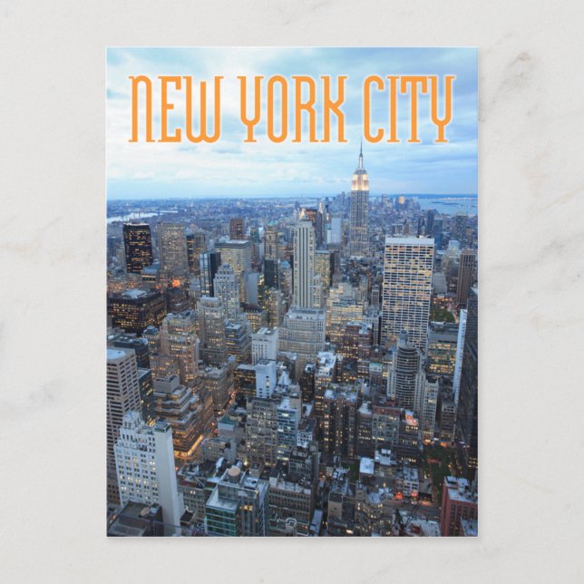 neue york in der dämmerung postkarte (Vorderseite)