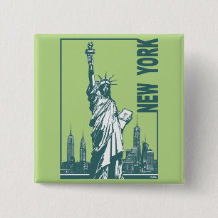 Neue York-Statue der Freiheit Button