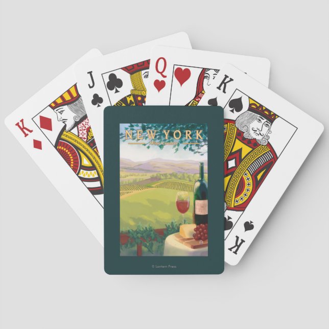 Neue YorkWine Land-Szene Spielkarten (Rückseite)
