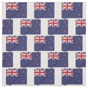 NEUE ZEALAND Flag Map-Kontur Stoff