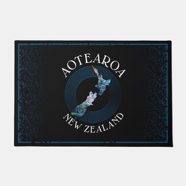 NEUE ZEALAND KARTENRINGS PAUA DOORMAMAT FUßMATTE (Vorderseite)