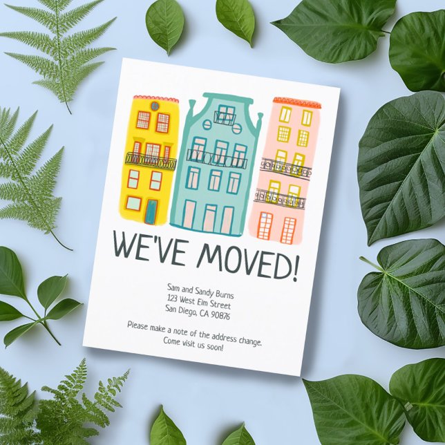 Neue Zuhause Address Moving Ankündigung Niedlicher Postkarte (Von Creator hochgeladen)