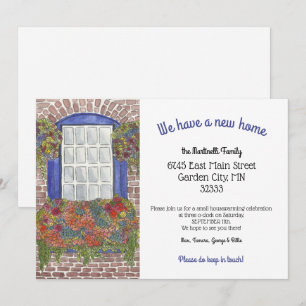 Neue Zuhause-Adresse des gestrichenen Fensters Ankündigung