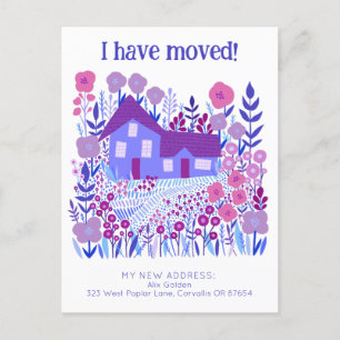 Neue Zuhause-Adresse Ich habe die Blume des Bauern Postkarte