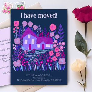 Neue Zuhause-Adresse Ich habe die Blume des Bauern Postkarte