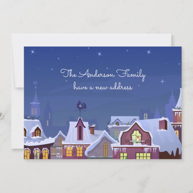 Neue Zuhause-Adresse Winter Wir haben Weihnachten  (Vorderseite)