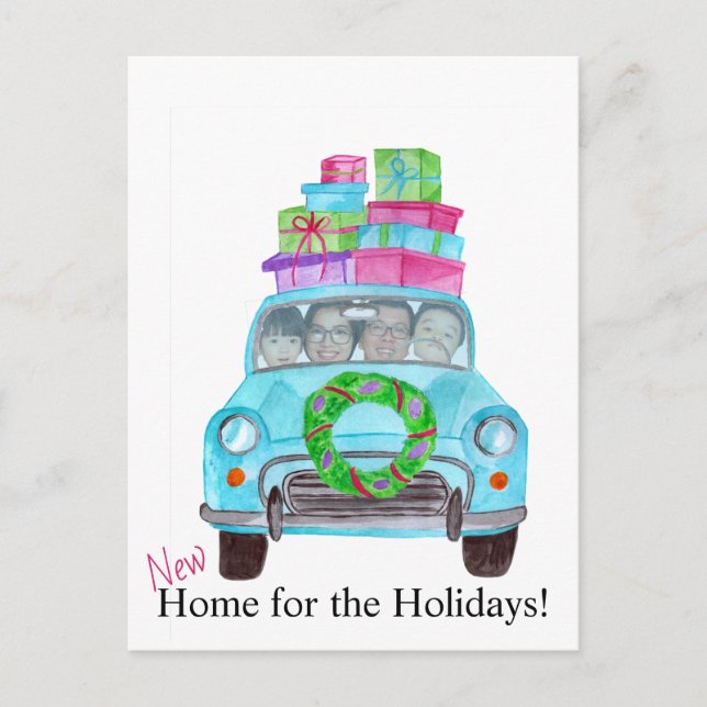 Neue Zuhause anpassbare Fotokarte Postkarte (Vorderseite)