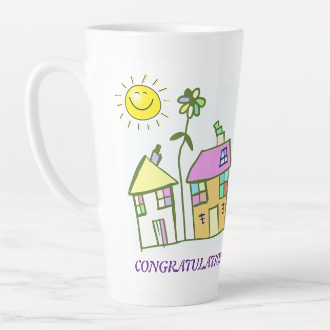 Neue Zuhause-benutzerdefinierte Latte-Tasse von Ed Milchtasse (Links)