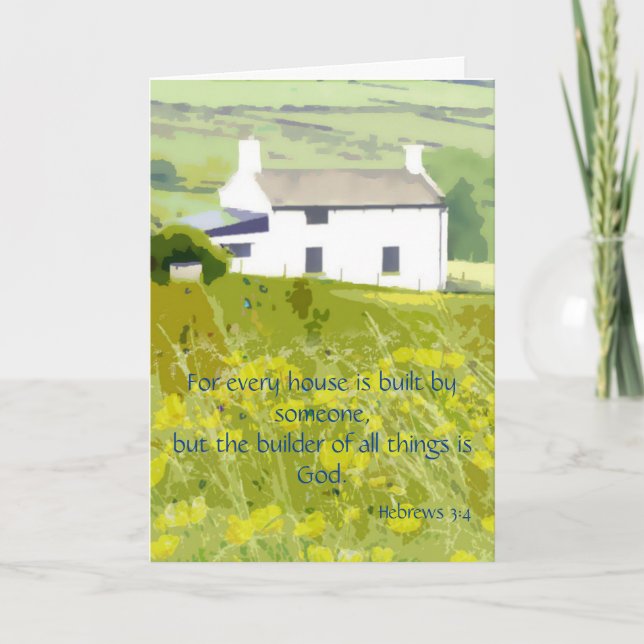 Neue Zuhause Bibelverse Karte (Vorderseite)