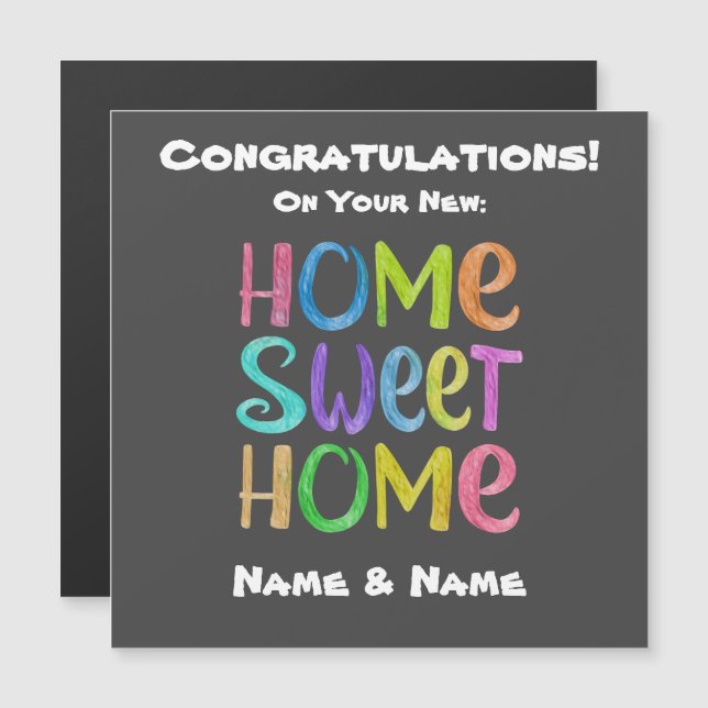 Neue Zuhause-Card Magnetkarte (Vorne/Hinten)