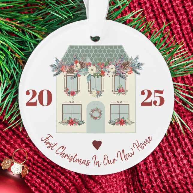 Neue Zuhause erste Haus rustikale niedliche Blumen Ornament (Von Creator hochgeladen)