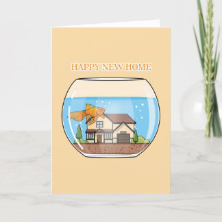 Neue Zuhause Fish Bowl Glückwunschkarte Karte