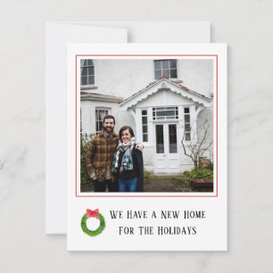 Neue Zuhause Foto Holiday-Meldung Mitteilungskarte
