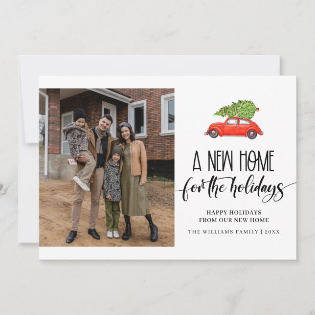 Neue Zuhause für das Holidays Foto Moving Ankündigung (Vorderseite)