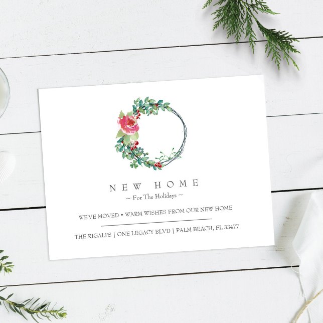Neue Zuhause für die Feiertage-Ankündigung Postkarte (Von Creator hochgeladen)