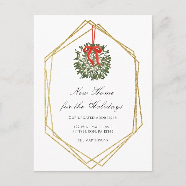 Neue Zuhause für die Weihnachtsanschrift in Weihna Postkarte (Vorderseite)