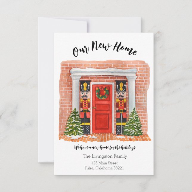 Neue Zuhause für Holidays Barn Door Christmas Invi Einladung (Vorderseite)
