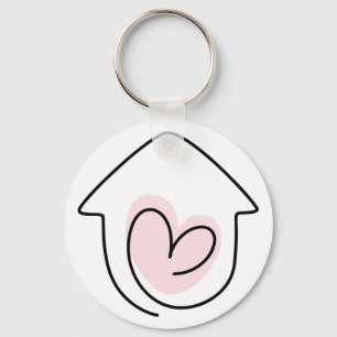 Neue Zuhause gerade verschoben Schlüsselanhänger
